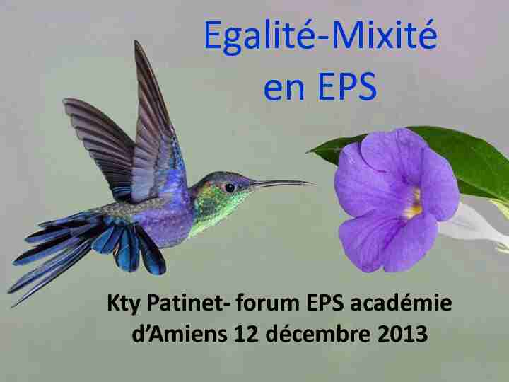 [PDF] Egalité-Mixité en EPS - Education physique et sportive - Académie d