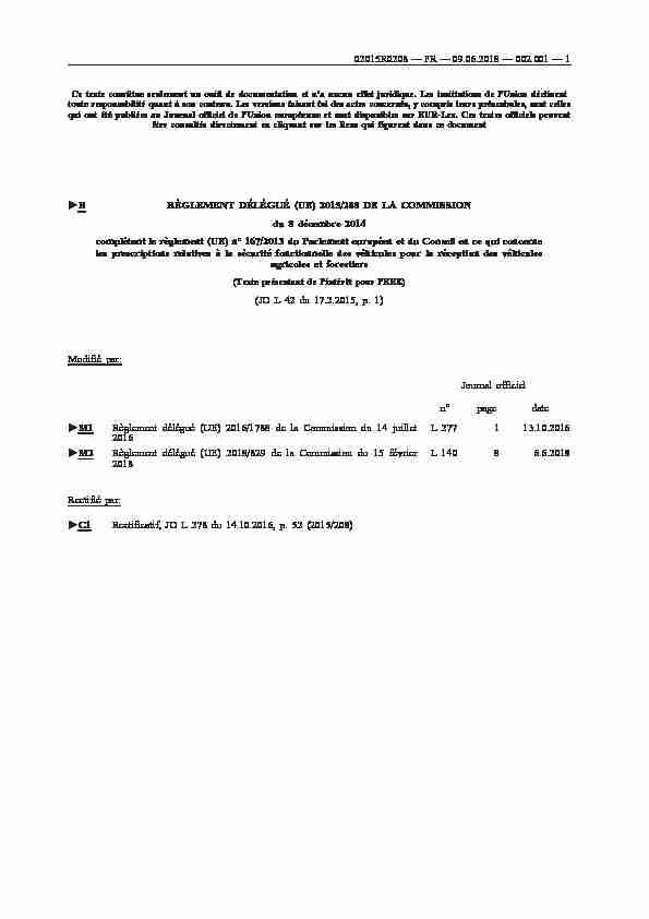 B RÈGLEMENT DÉLÉGUÉ (UE) 2015/208 DE LA COMMISSION du