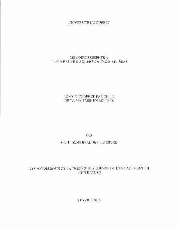 [PDF] Les fondements de la théorie staëlienne de lengagement en littérature