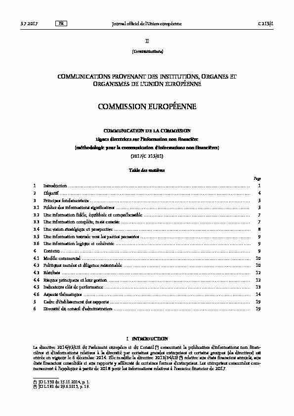 Communication de la Commission — Lignes directrices sur l