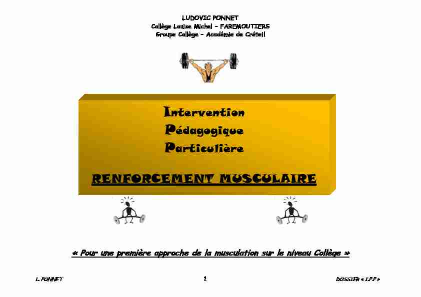 LUDOVIC PONNET Collège Louise Michel FAREMOUTIERS Groupe