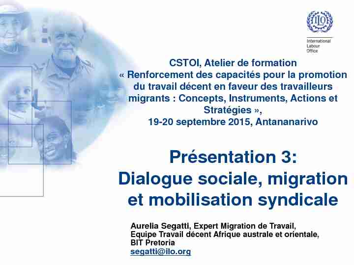 [PDF] Présentation 3: Dialogue sociale migration et mobilisation syndicale