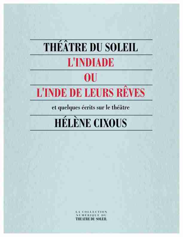 LIndiade (extrait) - Helene Cixous