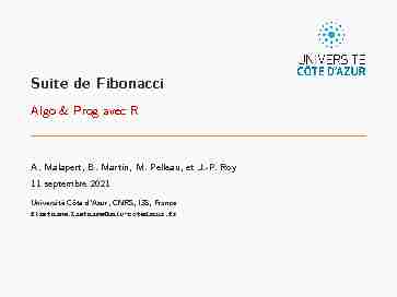 [PDF] Suite de Fibonacci - Algo & Prog avec R - Université Côte dAzur