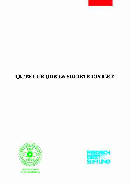 [PDF] Quest-ce que la societe civile? - Issue Lab