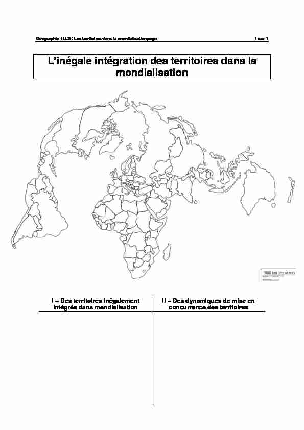 Linégale intégration des territoires dans la mondialisation