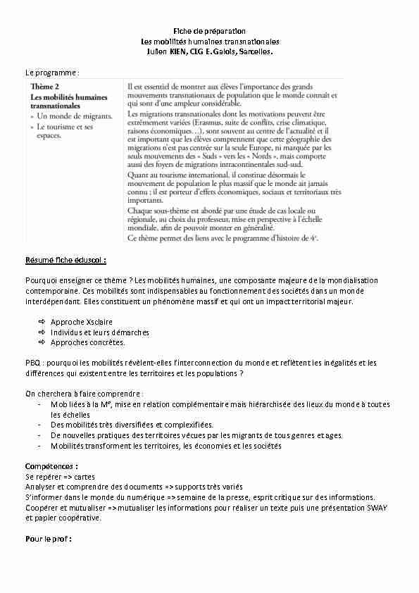 [PDF] Fiche de préparation Les mobilités humaines transnationales