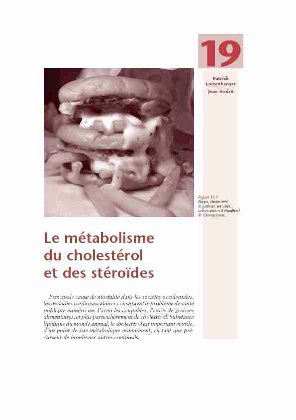 Extrait 2 - Le métabolisme du cholestérol et des stéroïdes - p. 321-327