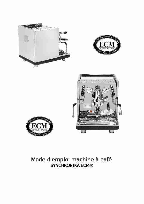 Mode demploi machine à café
