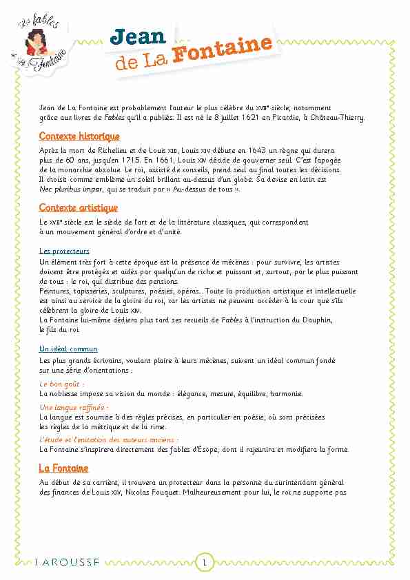[PDF] Jean de la Fontainepdf - Gai Savoir