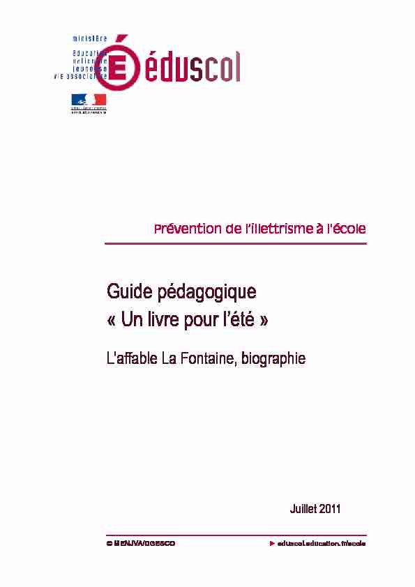 [PDF] Laffable La Fontaine biographie - mediaeduscoleducationfr