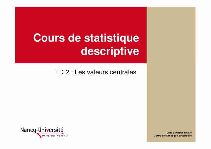 [PDF] Cours de statistique descriptive