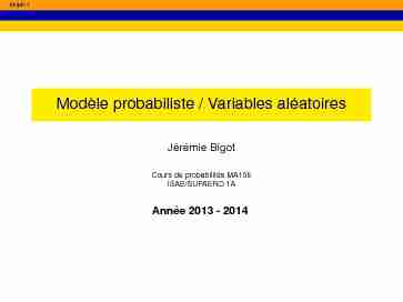 [PDF] Modèle probabiliste / Variables aléatoires