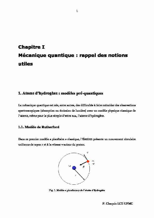 [PDF] Introduction à la mécanique quantique