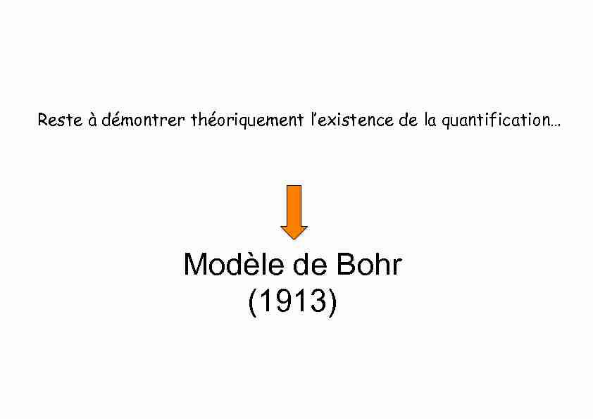 Modèle de Bohr (1913)