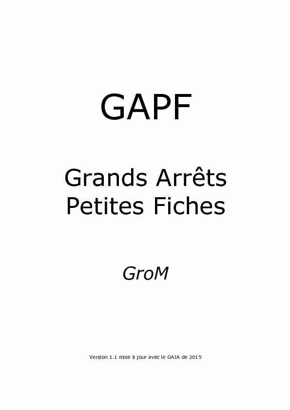 [PDF] Grands Arrêts Petites Fiches