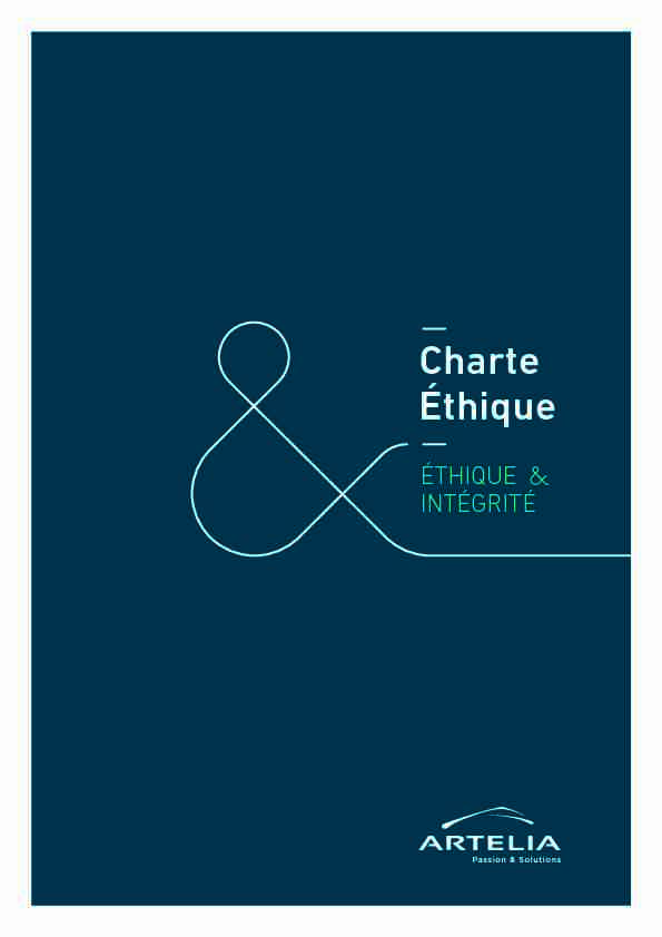 [PDF] Charte Éthique - ARTELIA