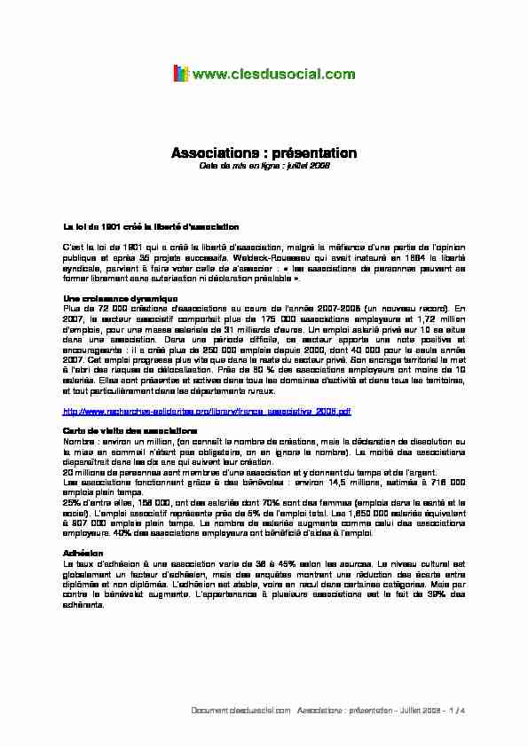 [PDF] Associations : présentation