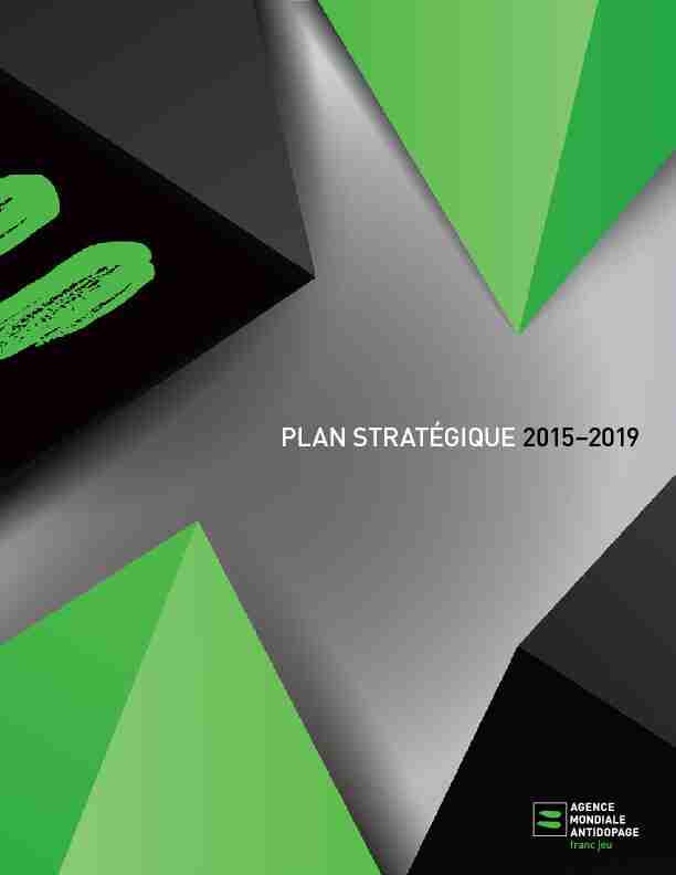 [PDF] PLAN STRATÉGIQUE 2015–2019 - WADA