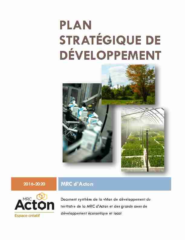 Plan stratégique de développement