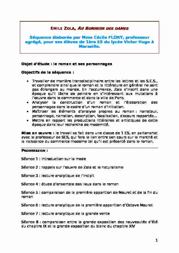 [PDF] Séquence élaborée par Mme Cécile FLORY  - Aix - Marseille