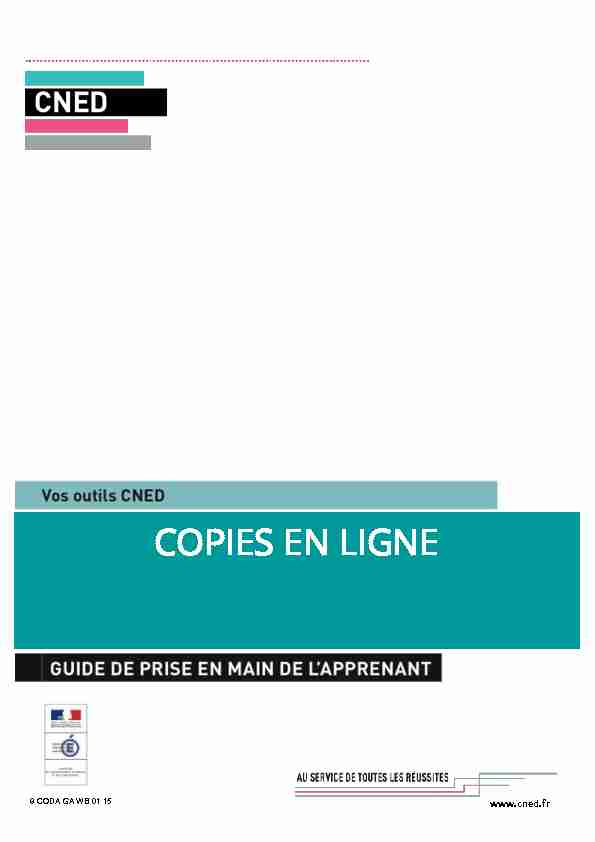 [PDF] COPIES EN LIGNE - Espace inscrit