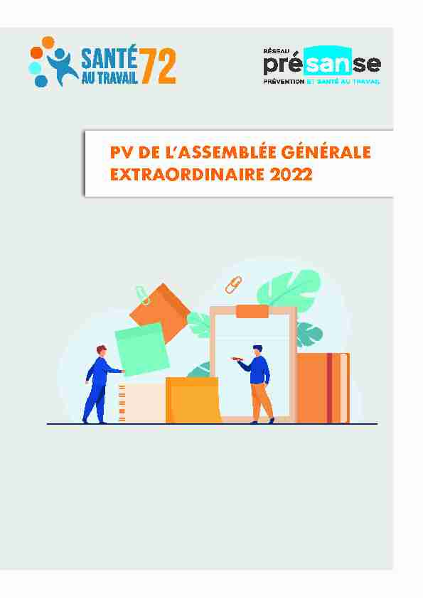 [PDF] PV DE LASSEMBLÉE GÉNÉRALE EXTRAORDINAIRE 2022