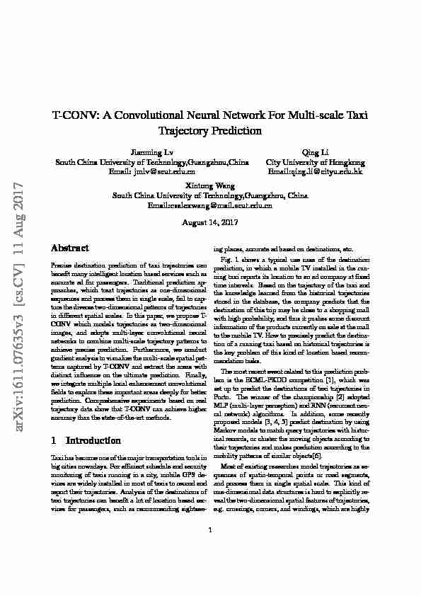 T-CONV: A Convolutional Neural Network For Multi-scale Taxi