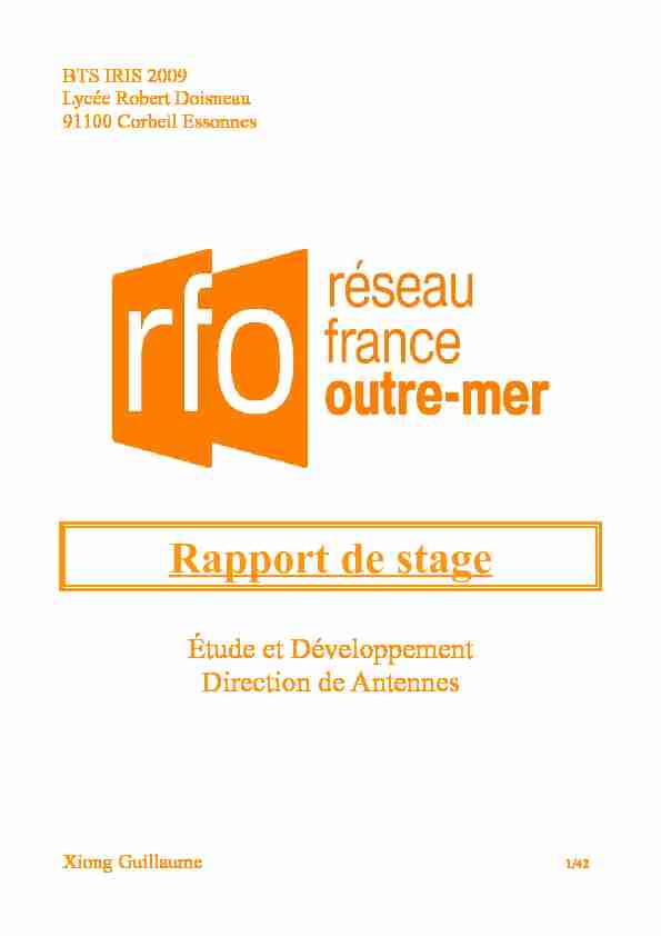 [PDF] Rapport de stage