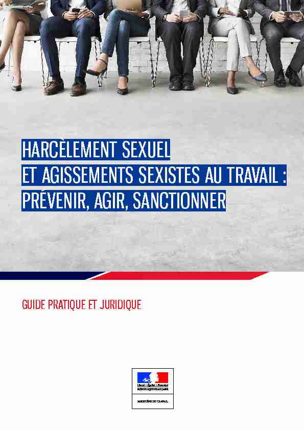 [PDF] Harcèlement sexuel et agissements sexistes au travail