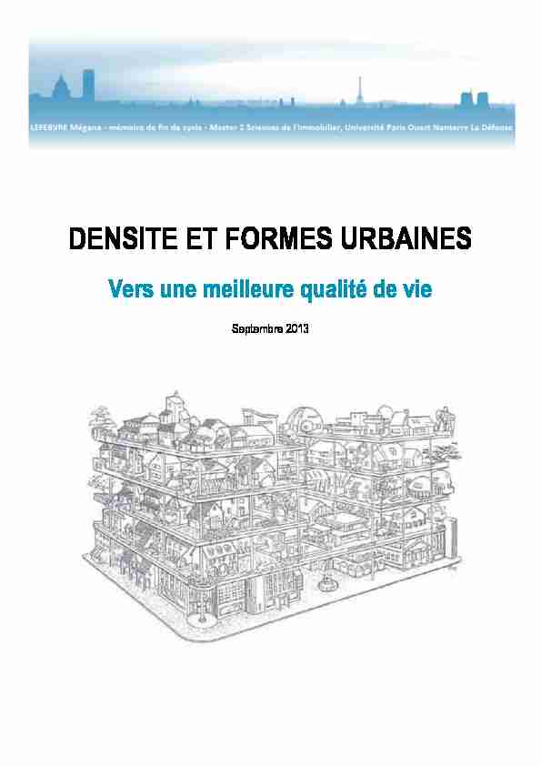 [PDF] DENSITE ET FORMES URBAINES - Fondation Palladio