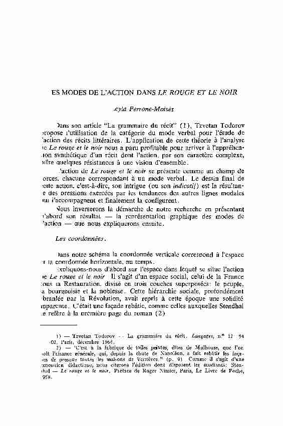 [PDF] LES MODES DE LACTION DANS LE ROUGE ET LE NOIR  - CORE