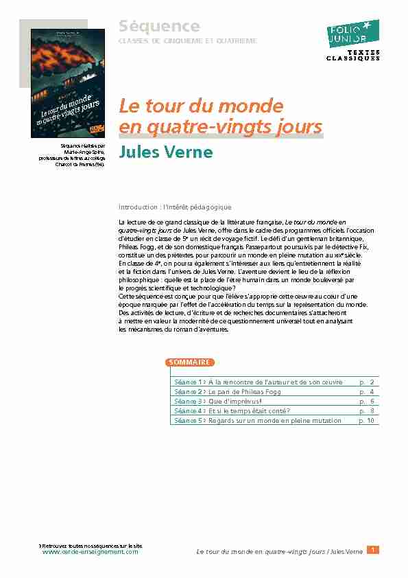 [PDF] Le tour du monde en quatre-vingts jours - Cercle Gallimard de l