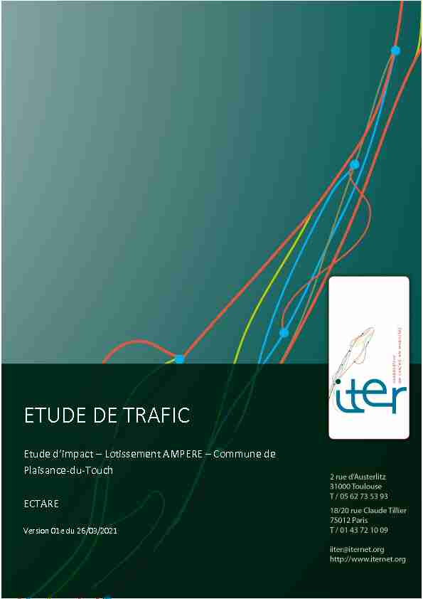 [PDF] ETUDE DE TRAFIC - Plaisance du Touch