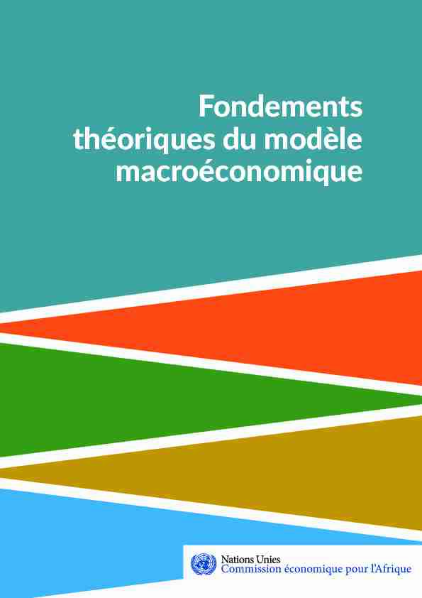 [PDF] Fondements théoriques du modèle macroéconomique