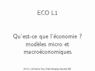 [PDF] Quest-ce que léconomie ? mod`eles micro et macroéconomiques
