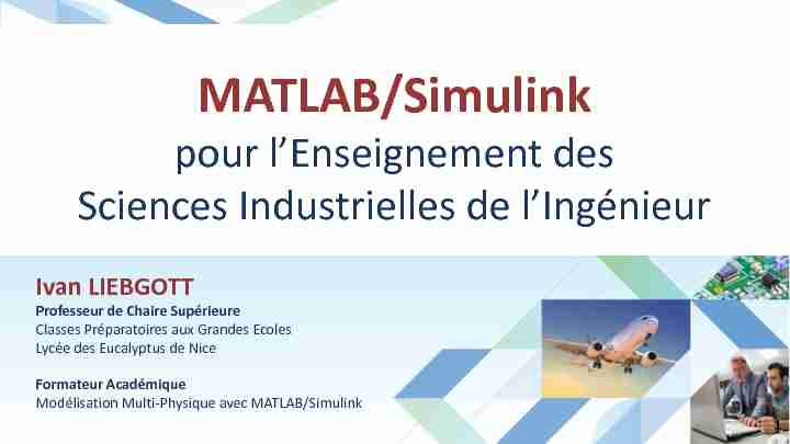 [PDF] MATLAB et Simulink pour lenseignement des Sciences de lIngénieur