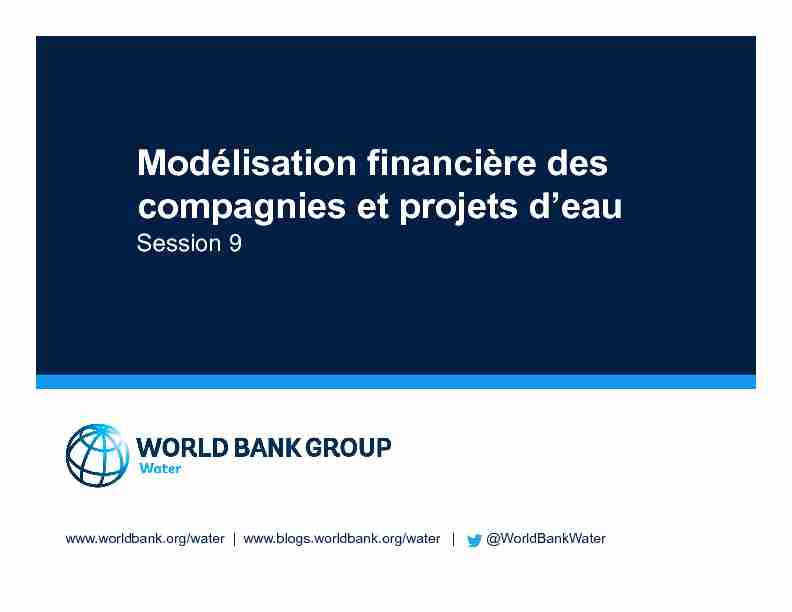 [PDF] Modélisation financière des compagnies et projets deau