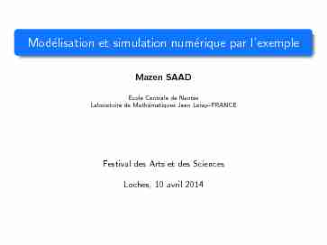[PDF] Modélisation et simulation numérique par lexemple