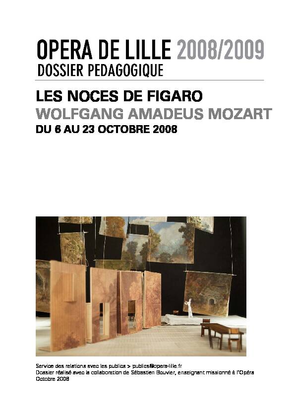[PDF] LES NOCES DE FIGARO WOLFGANG AMADEUS  - Opéra de Lille