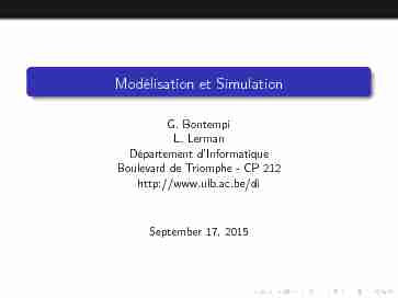 Modélisation et Simulation