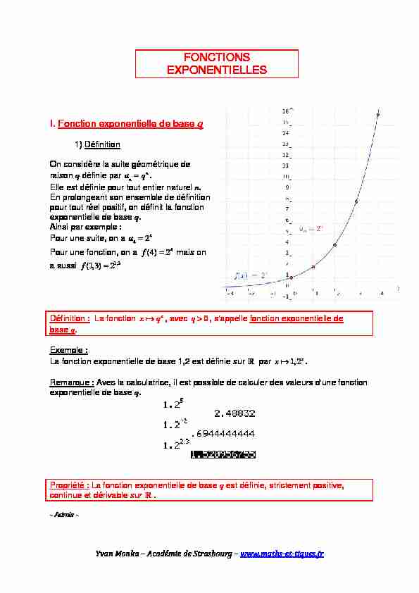 [PDF] FONCTIONS EXPONENTIELLES - maths et tiques