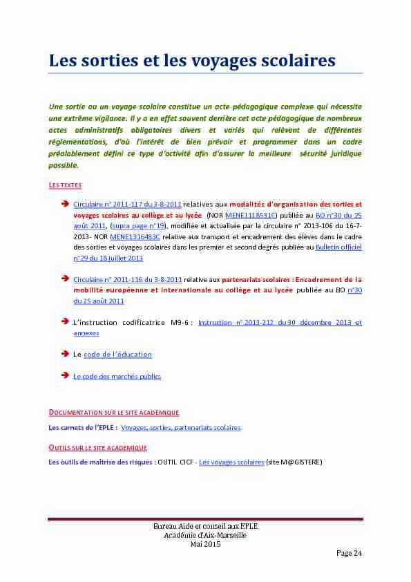 [PDF] Les sorties et les voyages scolaires - Intendance03