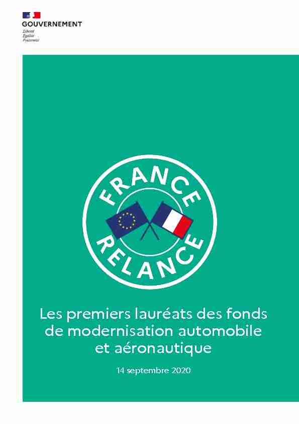 France Relance : Les premiers lauréats des fonds de modernisation