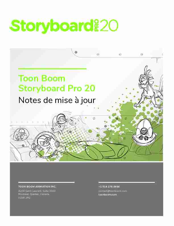 Notes de Toon Boom Storyboard Pro 20.0.2
