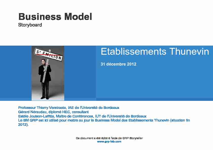 Business Model Etablissements Thunevin