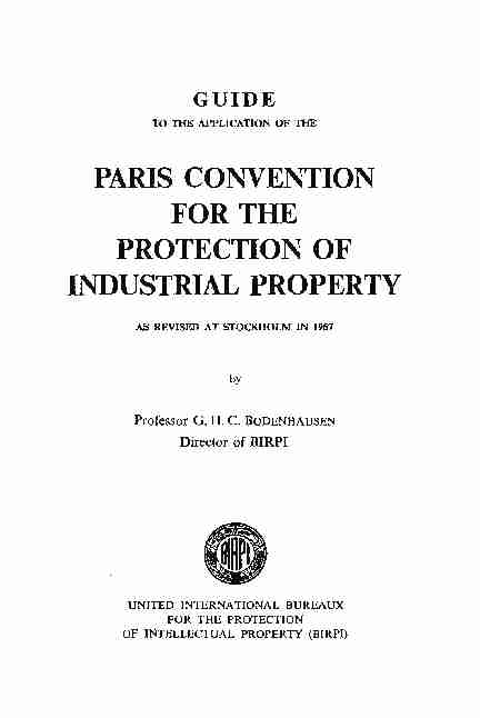 Guide dapplication de la Convention de Paris pour la protection de