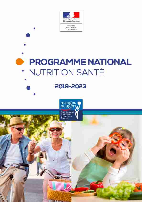 Programme national nutrition santé 2019-2023