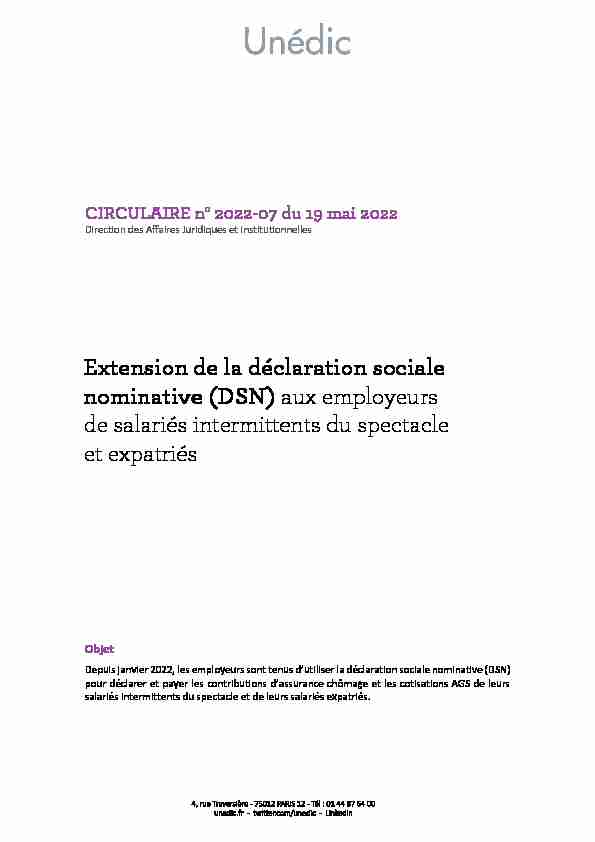 Extension de la déclaration sociale nominative (DSN) aux