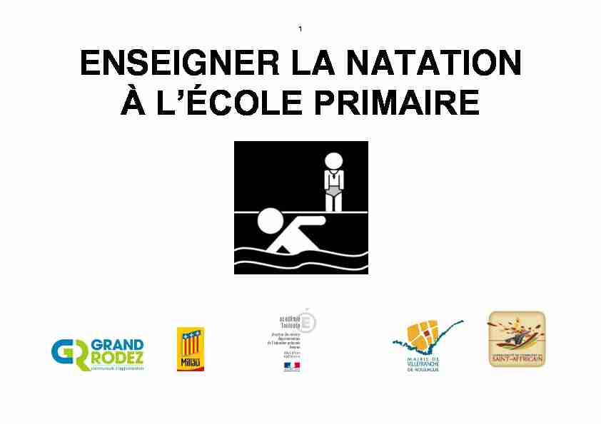 [PDF] ENSEIGNER LA NATATION À LÉCOLE PRIMAIRE - Académie de
